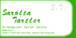 sarolta tartler business card